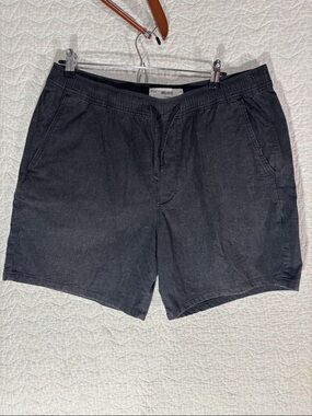 Hollister Men's Black Flat Front Casual Drawstring Shorts